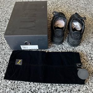 Puma x Fenty Cleated Creeper black Suede platform sneaker